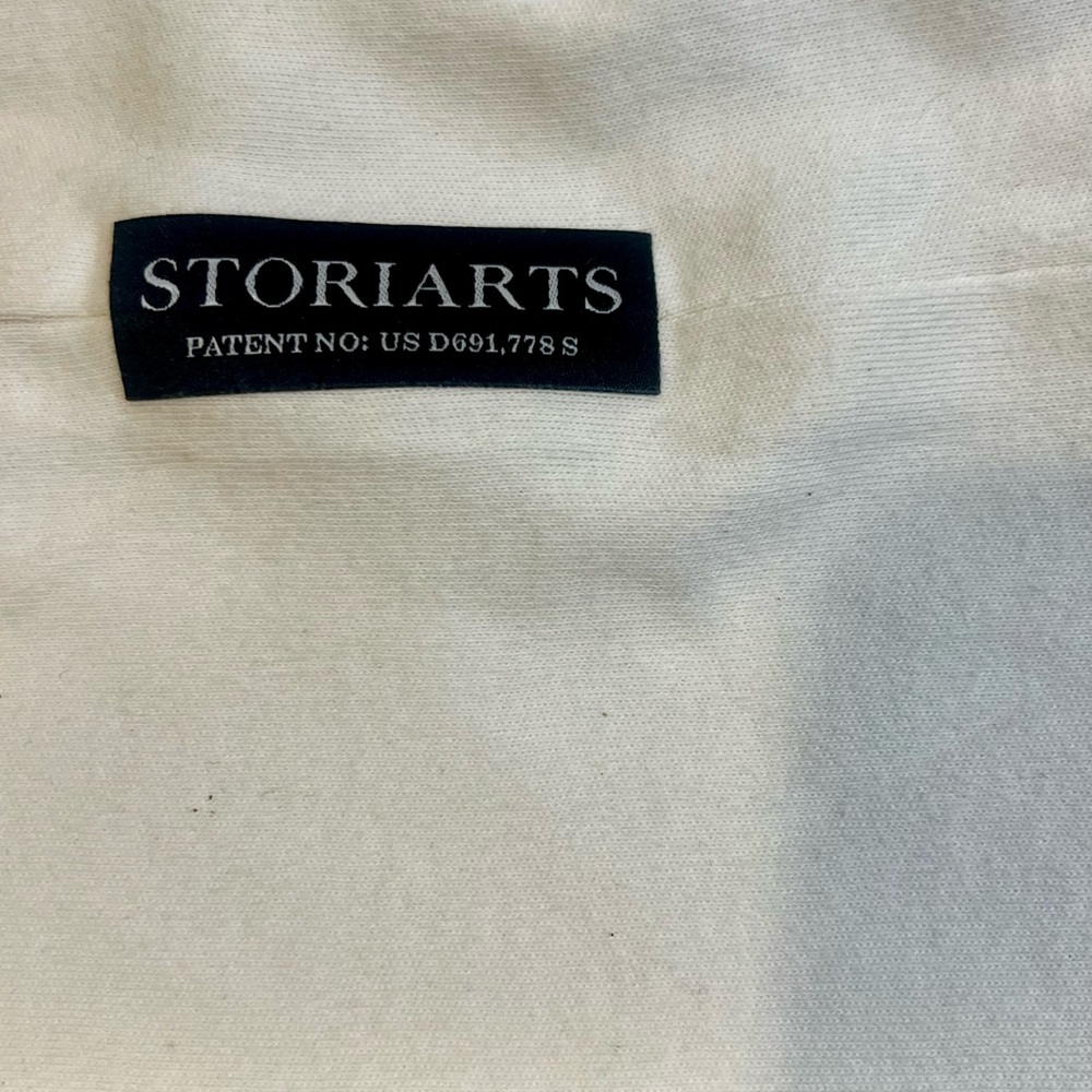Storiarts Cream-Colored Scarf with text from Wuthering Heights by Austen